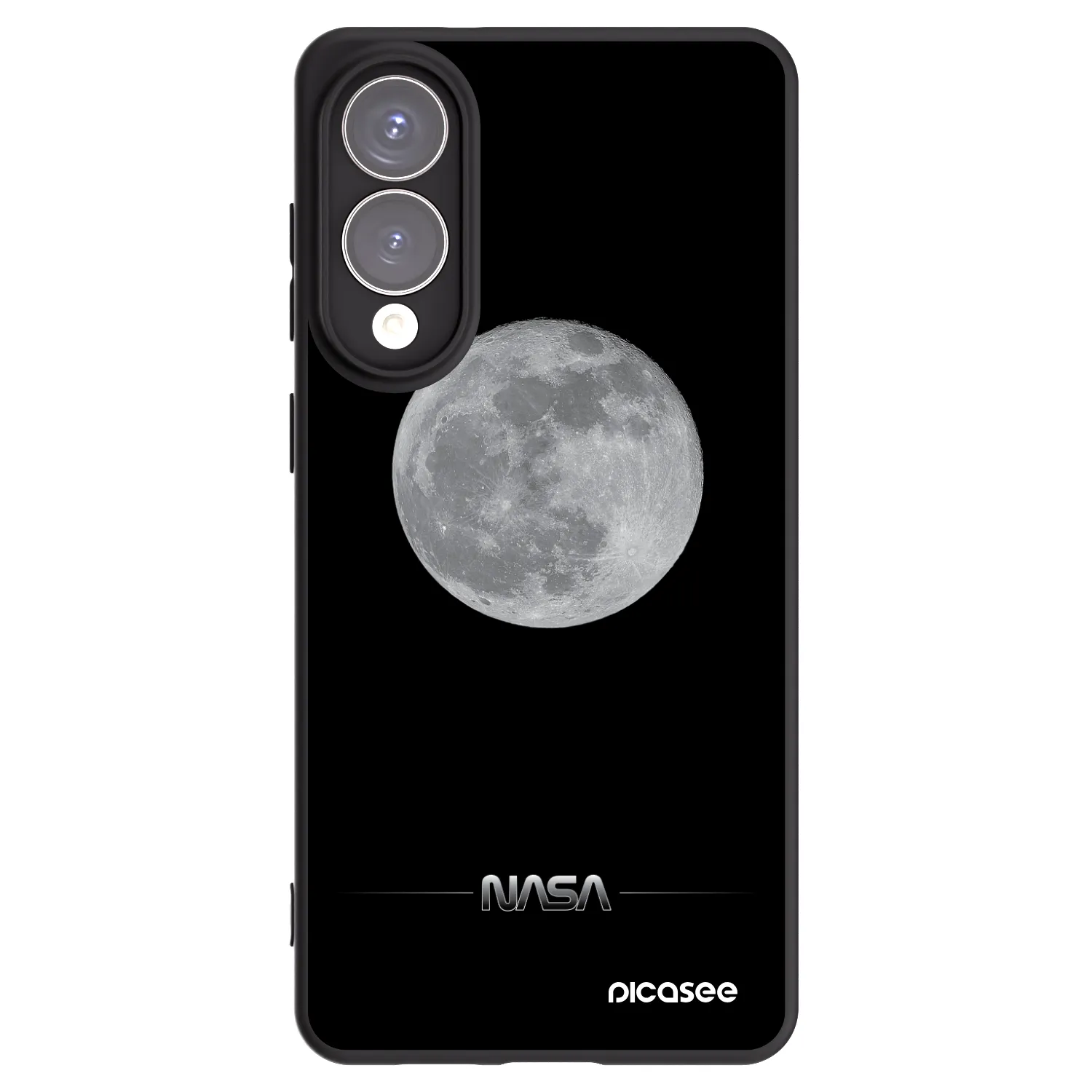 Picasee silikonový černý obal pro Samsung Galaxy S25 Edge 5G - Moon Minimal