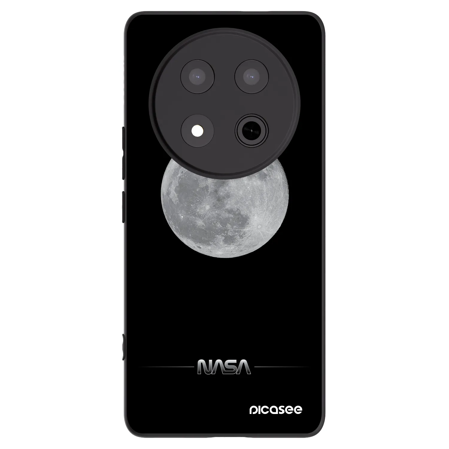 Picasee silikonový černý obal pro Honor Magic7 Lite 5G - Moon Minimal