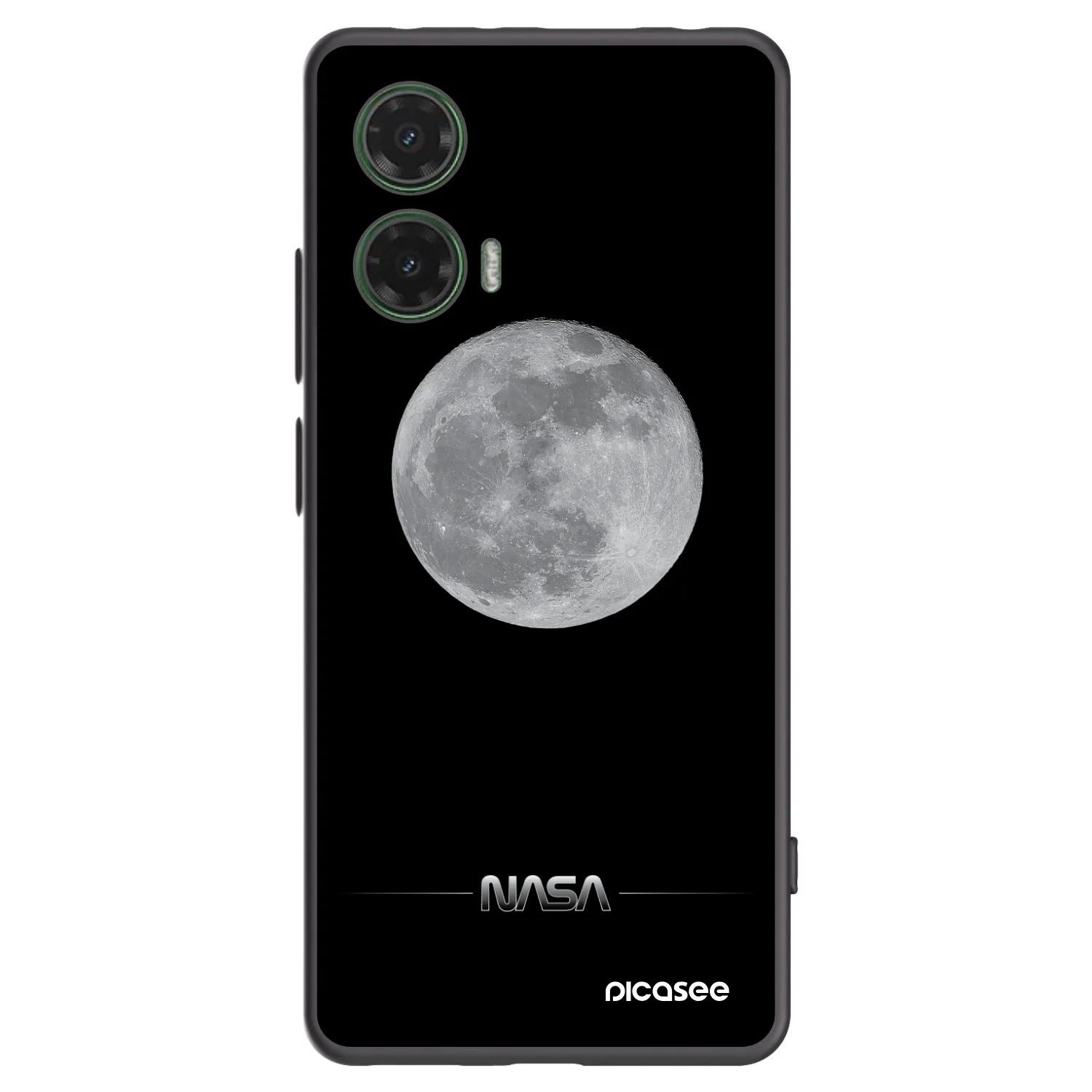 Picasee silikonový černý obal pro Motorola Moto G35 5G - Moon Minimal