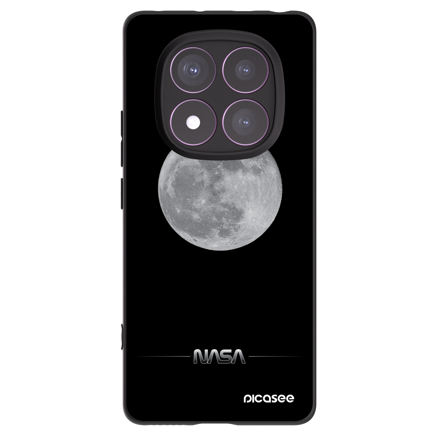 Picasee silikonový černý obal pro Xiaomi Redmi Note 14 Pro 4G - Moon Minimal