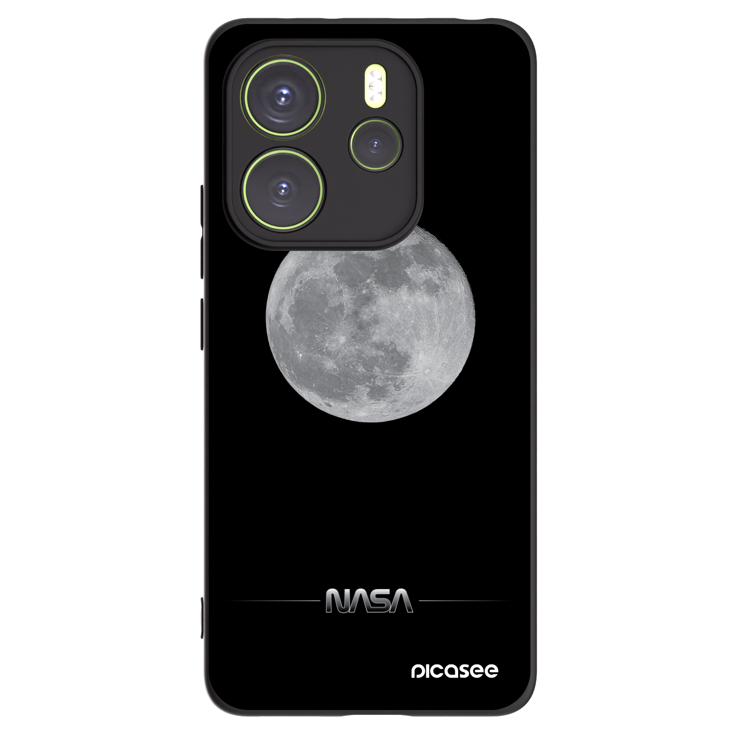 Picasee silikonový černý obal pro Xiaomi Redmi Note 14 4G - Moon Minimal