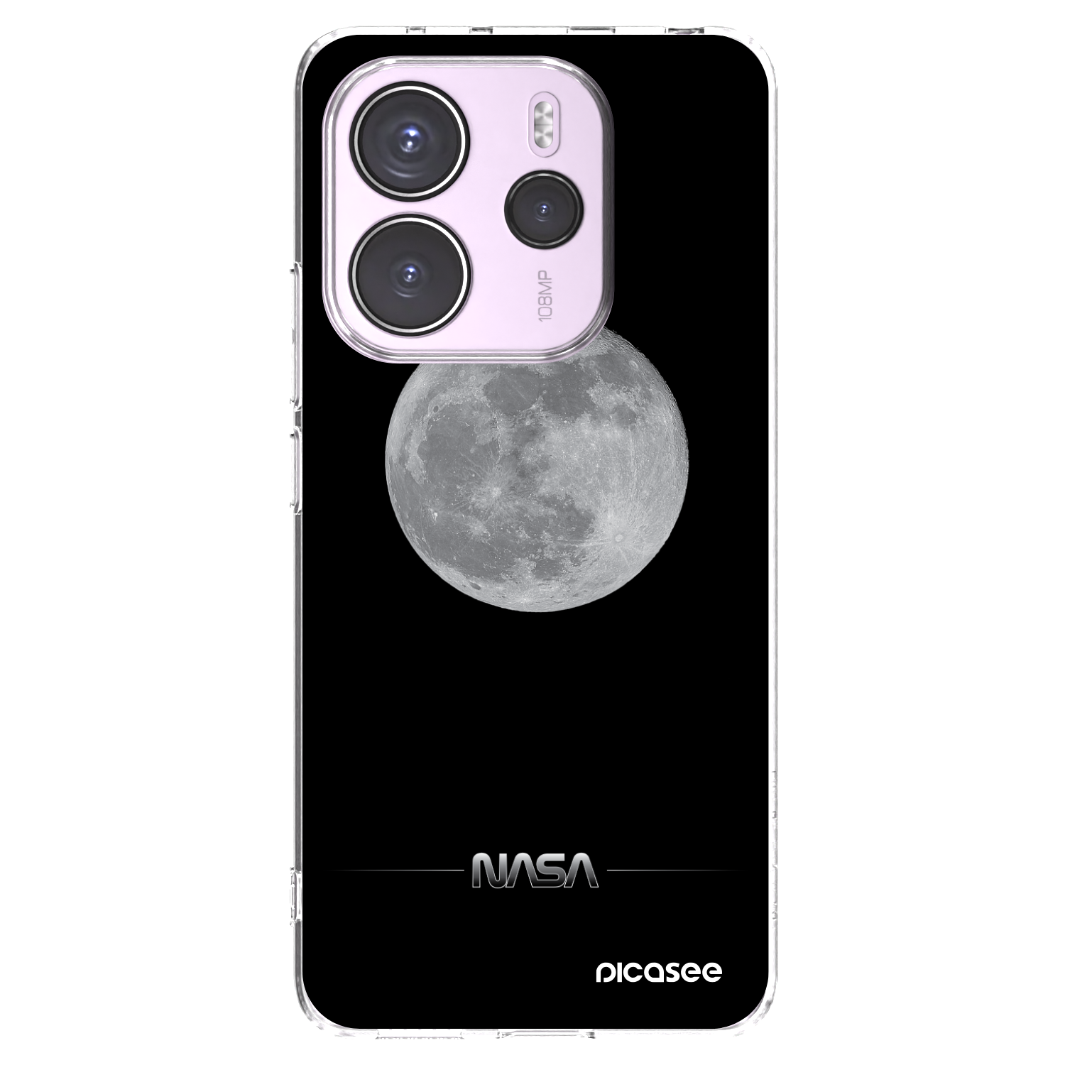 Picasee silikonový průhledný obal pro Xiaomi Redmi Note 14 4G - Moon Minimal