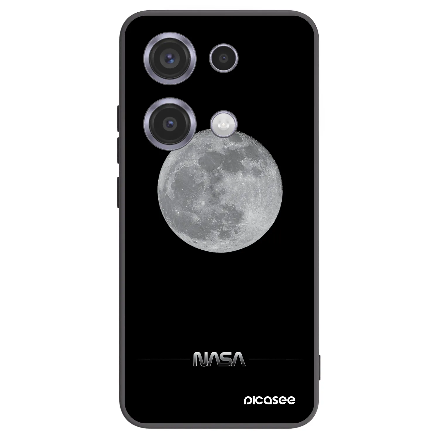 Picasee silikonový černý obal pro Xiaomi Redmi Note 14S - Moon Minimal
