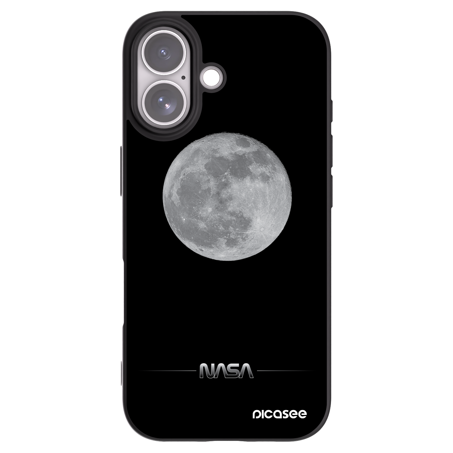 Picasee silikonový černý obal pro Apple iPhone 17 - Moon Minimal