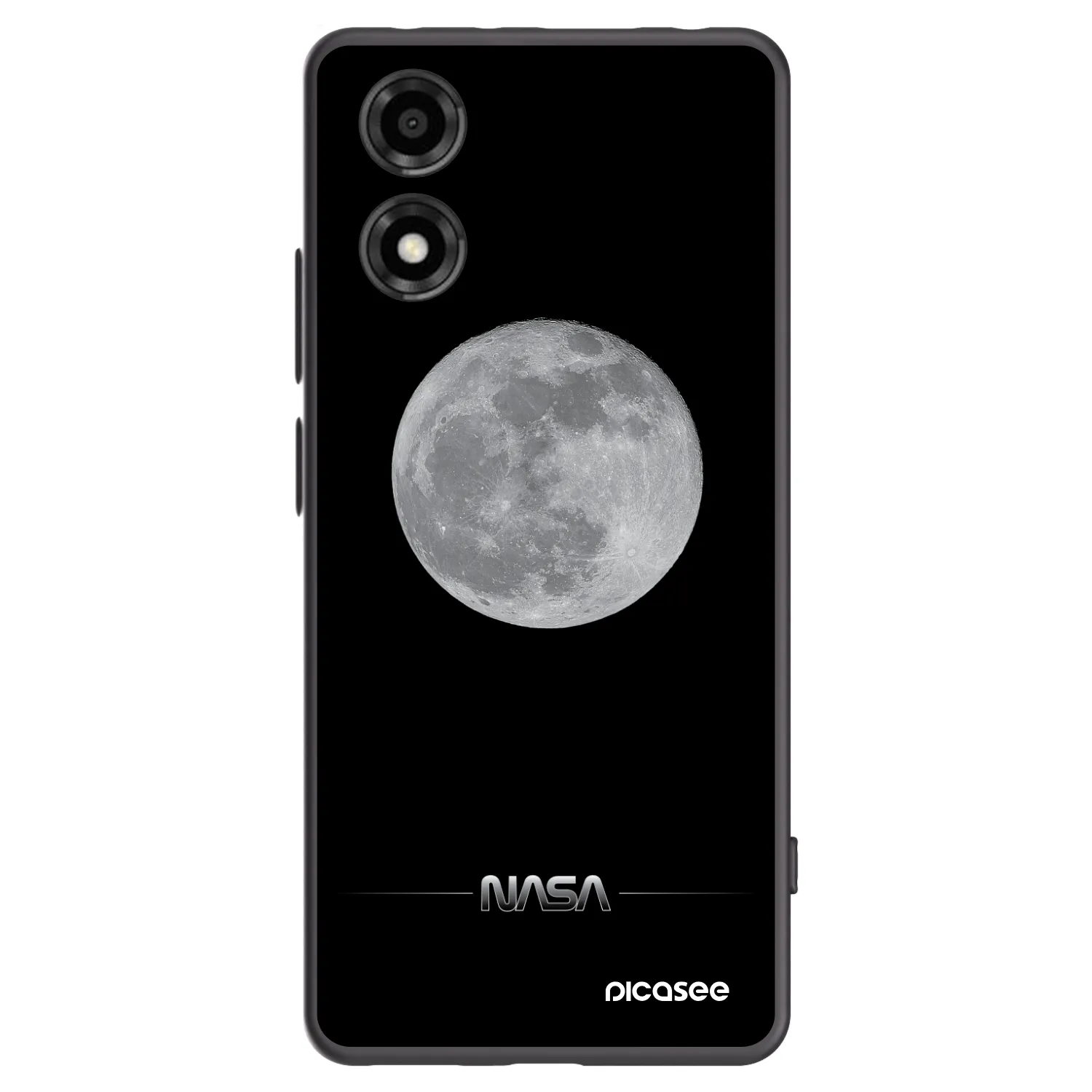 Picasee silikonový černý obal pro Motorola Moto E14 - Moon Minimal