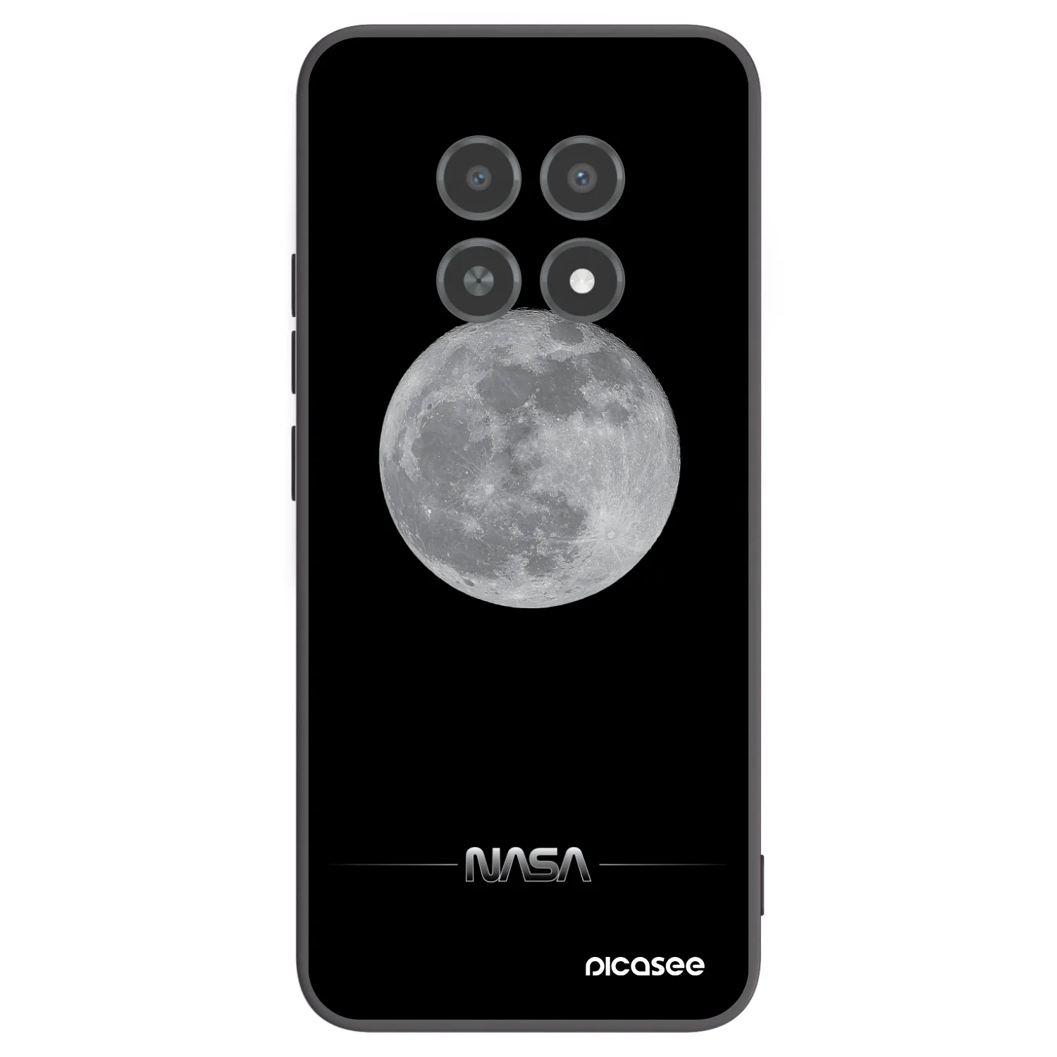 Picasee silikonový černý obal pro Realme 12X - Moon Minimal