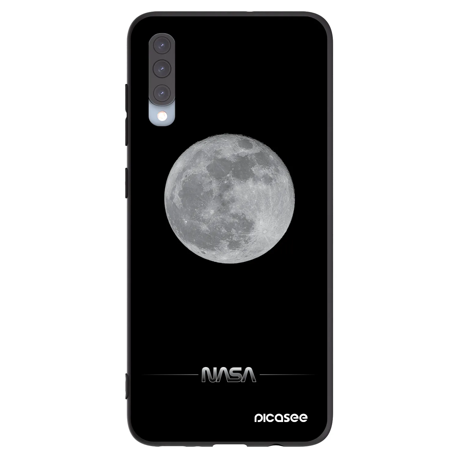 Picasee silikonový černý obal pro Samsung Galaxy A70 A705F - Moon Minimal