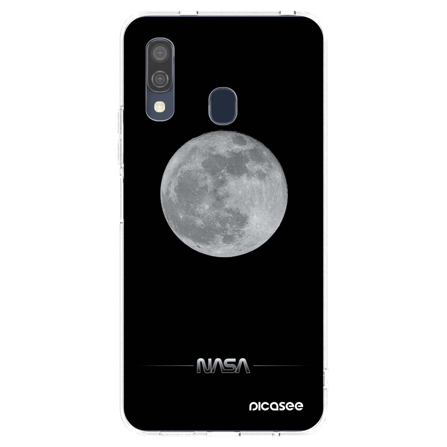 Picasee silikonový průhledný obal pro Samsung Galaxy A40 A405F - Moon Minimal