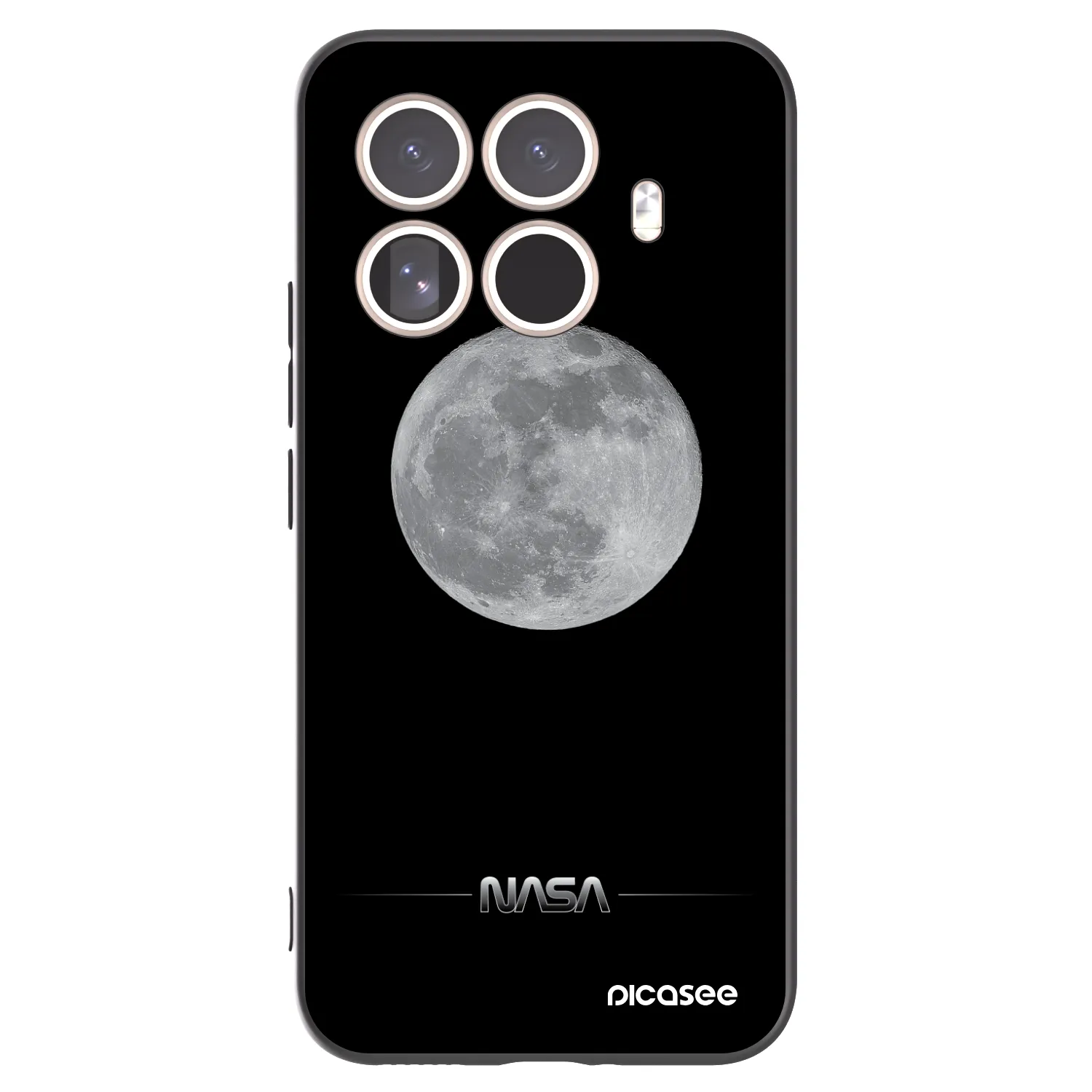 Picasee silikonový černý obal pro Xiaomi 15T Pro - Moon Minimal