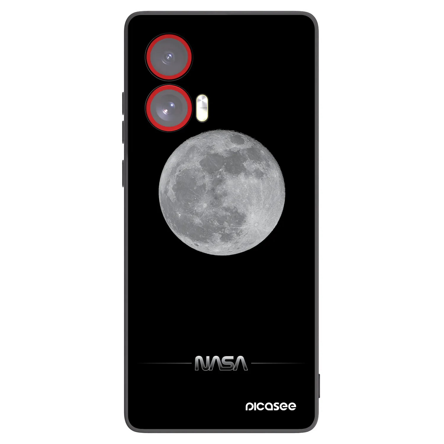 Picasee silikonový černý obal pro Motorola Edge 50 Fusion - Moon Minimal