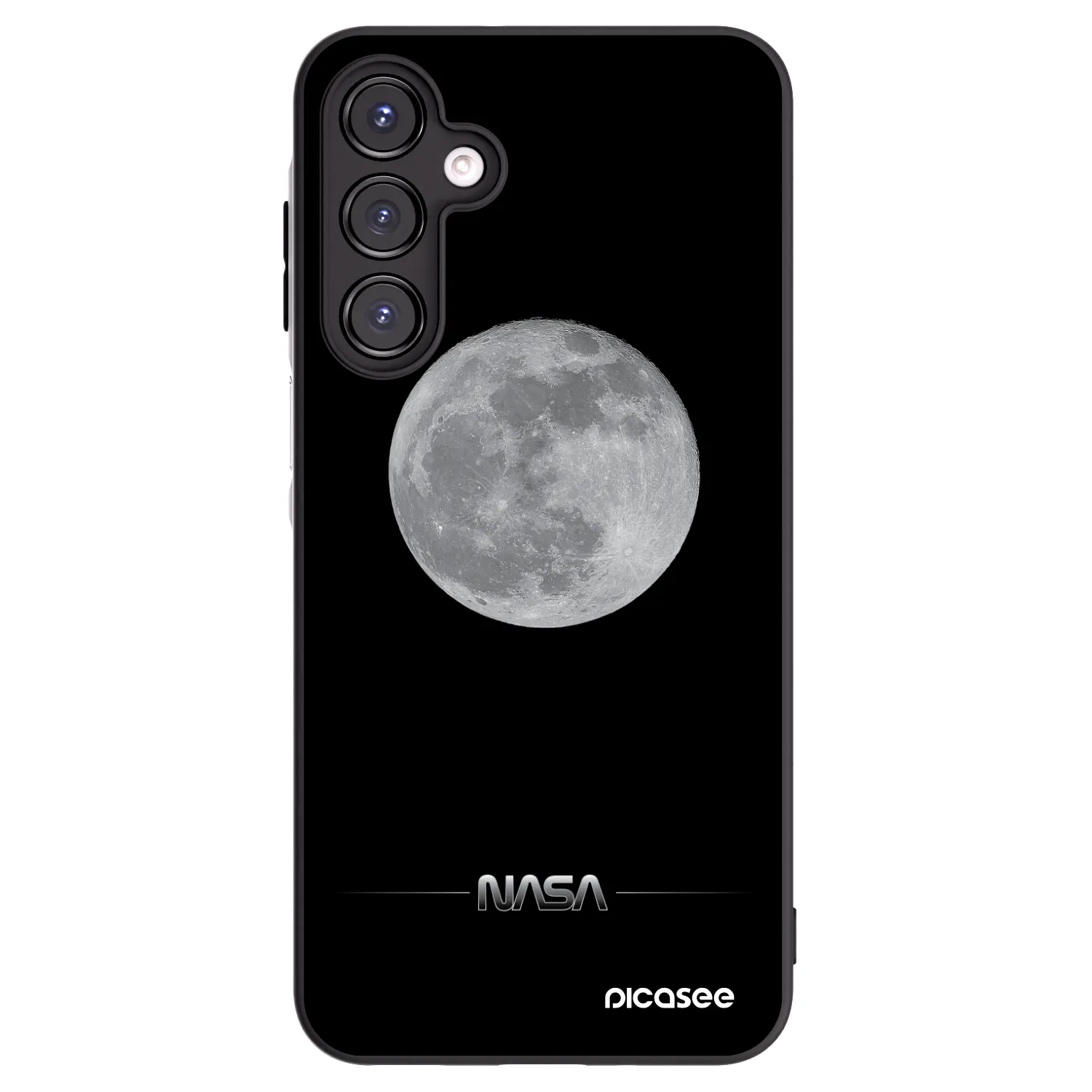 Picasee silikonový černý obal pro Samsung Galaxy A16 4G - Moon Minimal