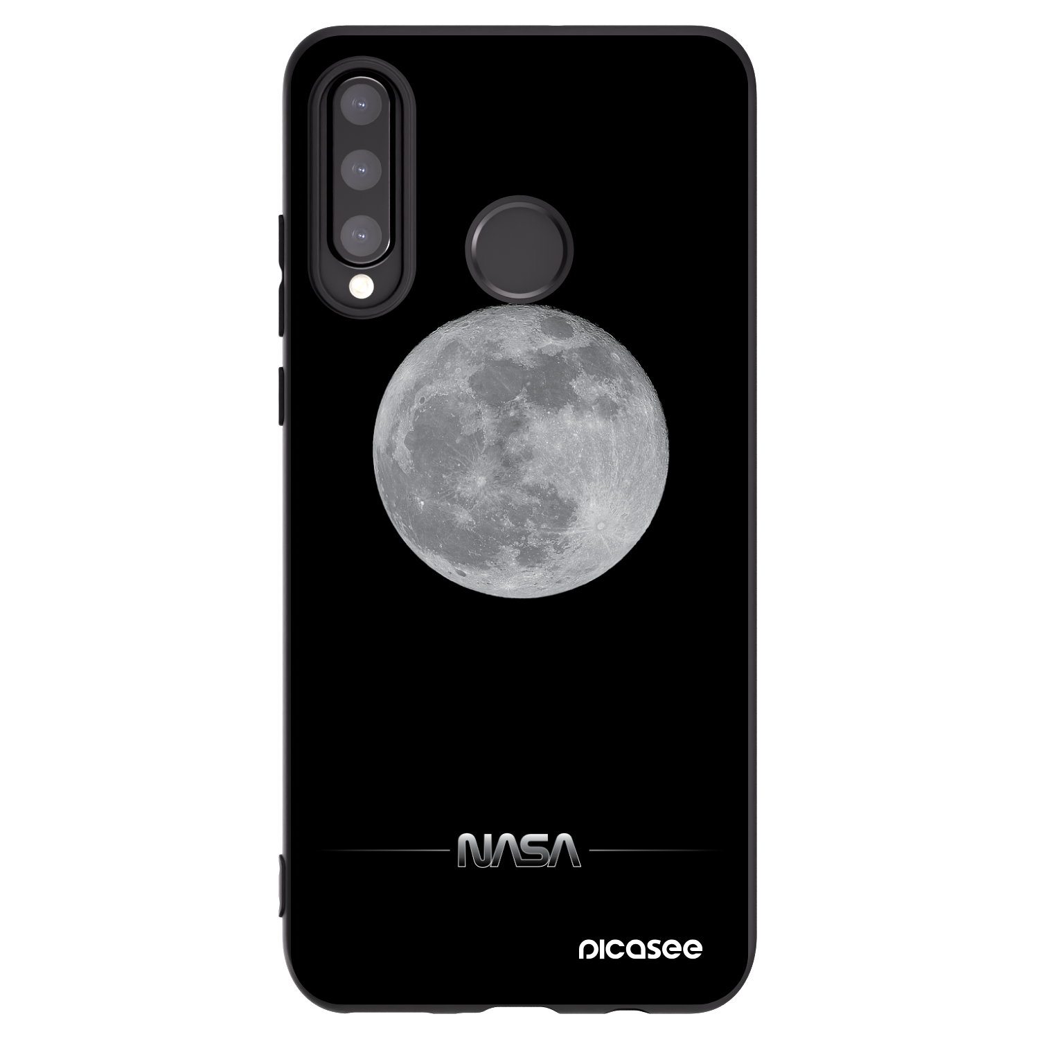 Picasee silikonový černý obal pro Huawei P30 Lite - Moon Minimal