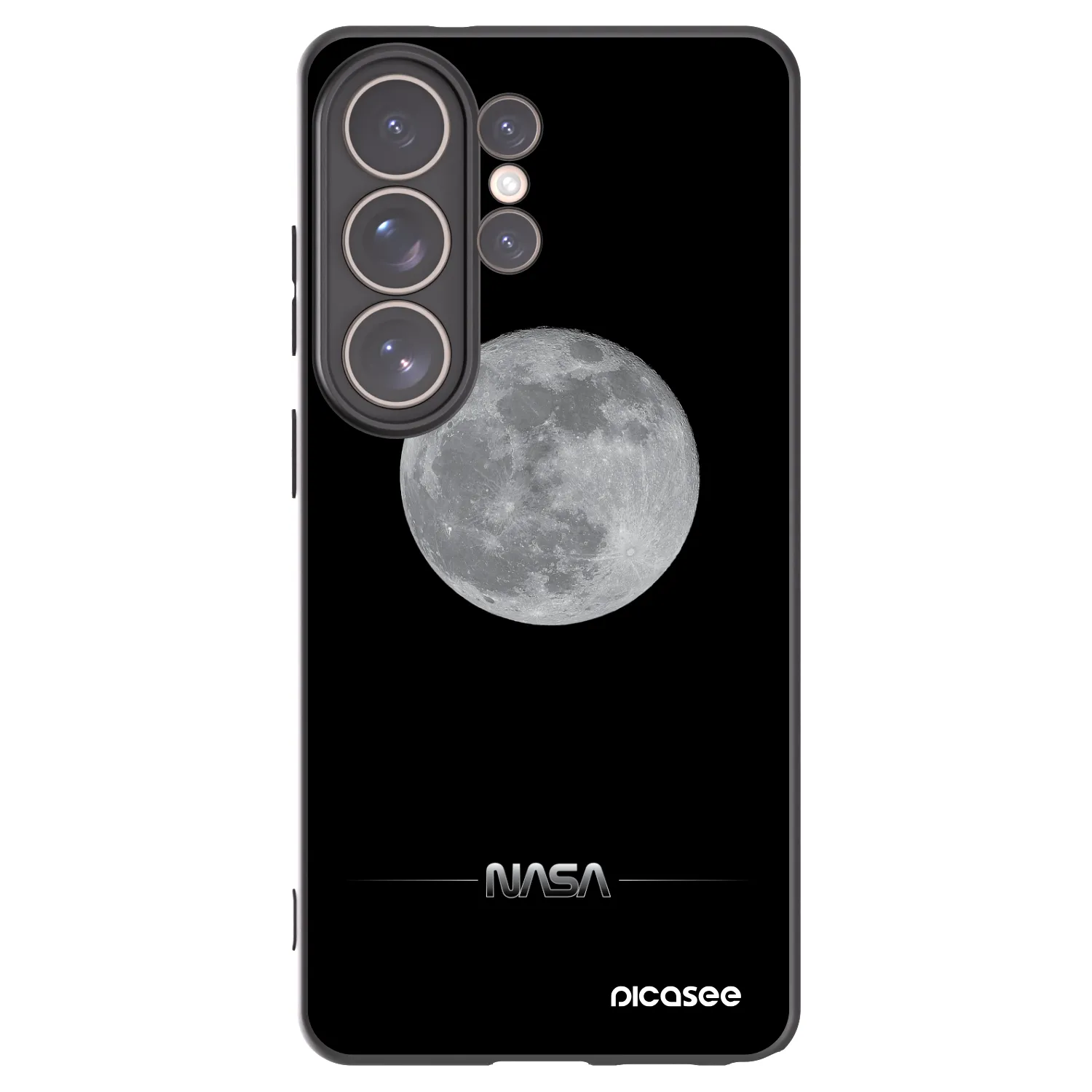 Picasee silikonový černý obal pro Samsung Galaxy S26 Ultra - Moon Minimal