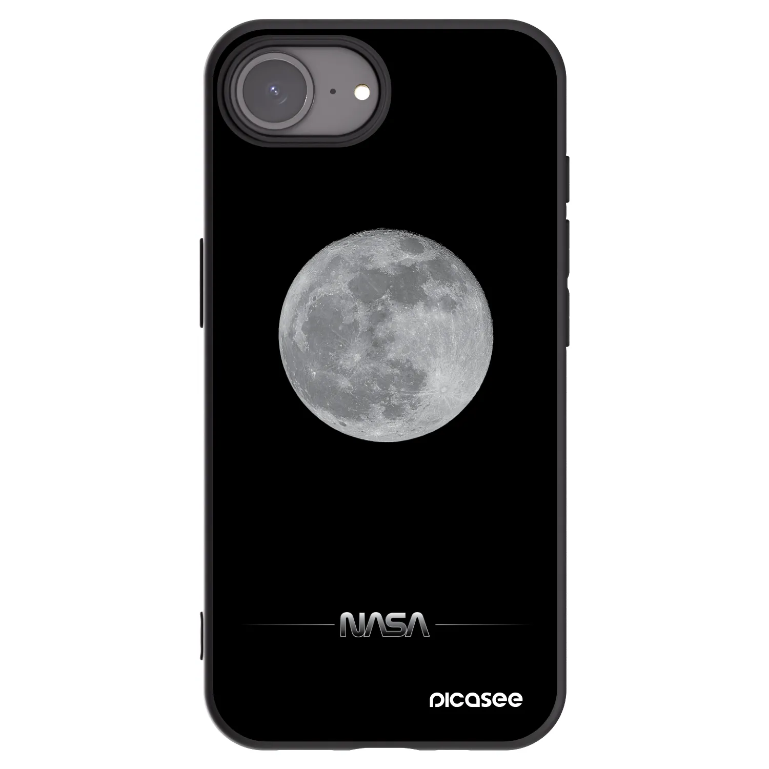 Picasee silikonový černý obal pro Apple iPhone 17e - Moon Minimal