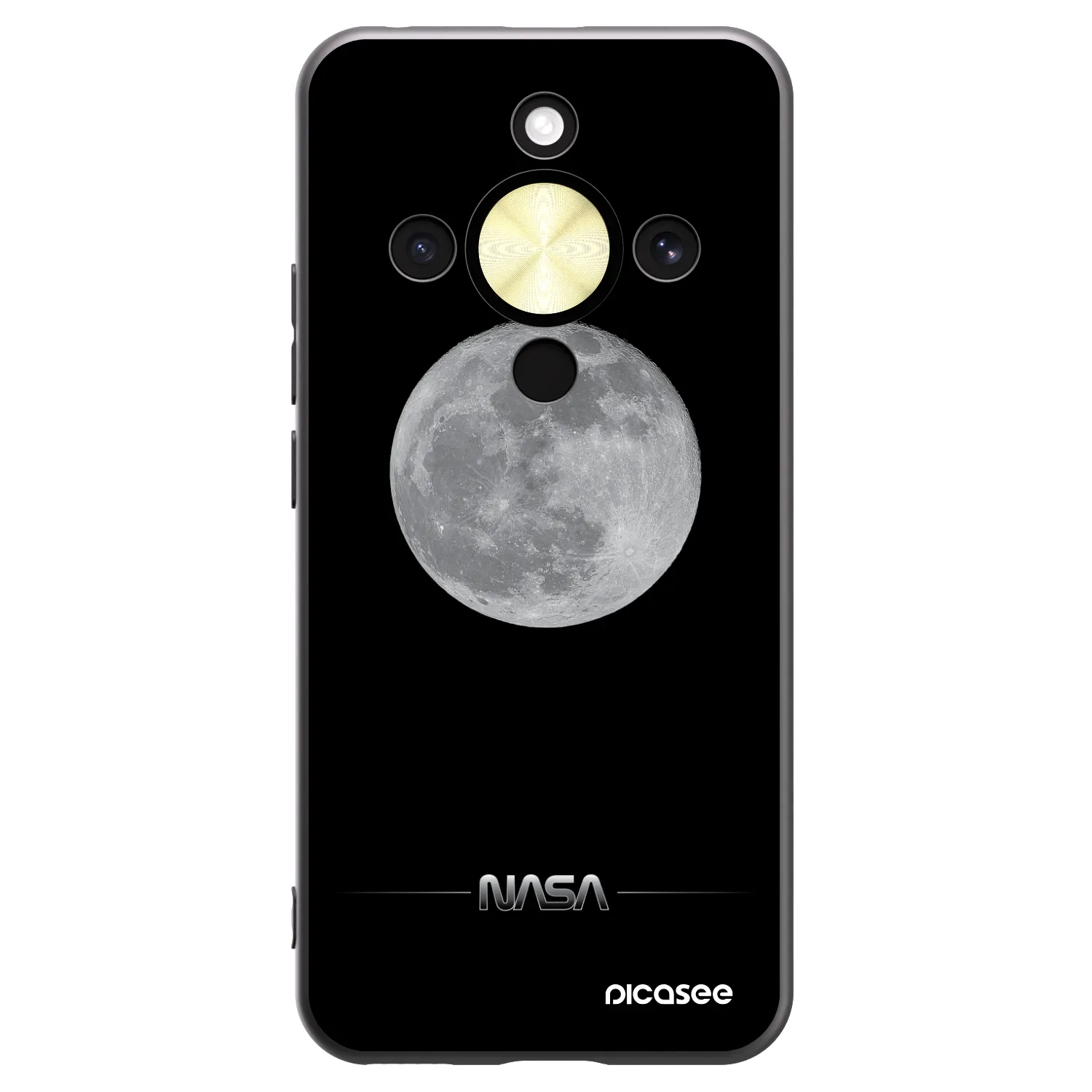 Picasee silikonový černý obal pro Honor Magic8 Lite 5G - Moon Minimal