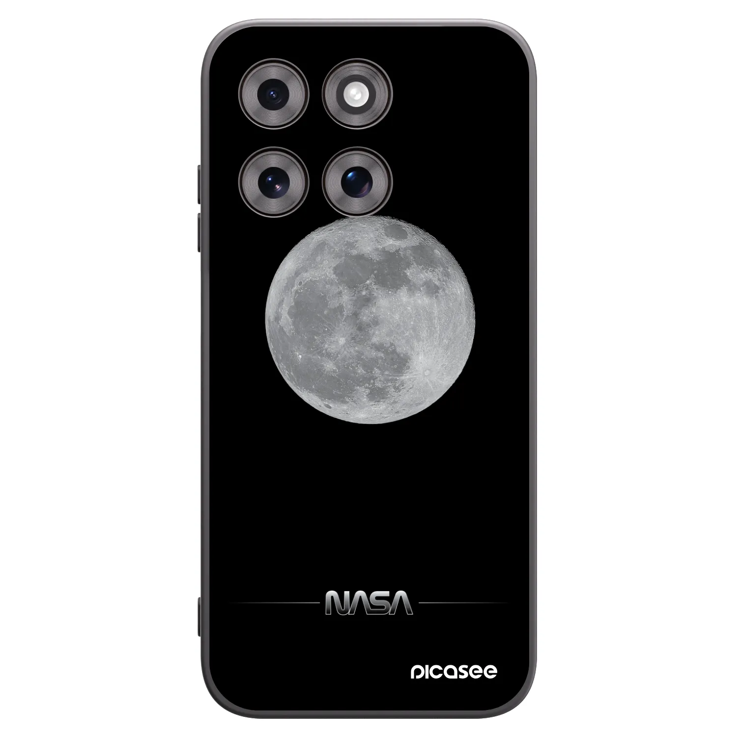 Picasee silikonový černý obal pro Motorola Moto G77 - Moon Minimal