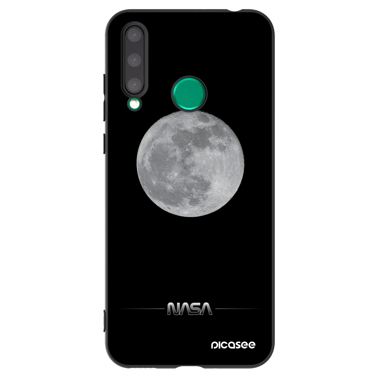 Picasee silikonový černý obal pro Honor 20 Lite - Moon Minimal