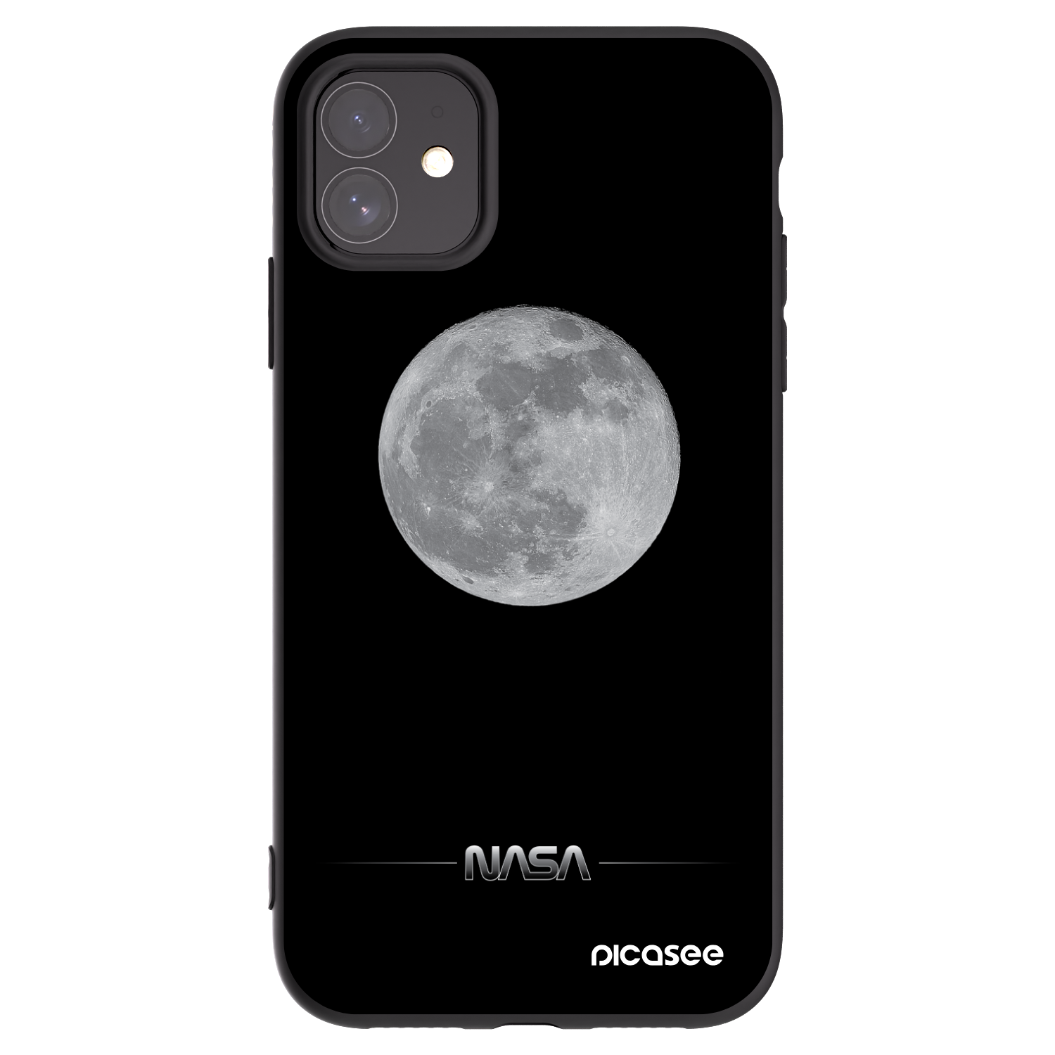 Picasee silikonový černý obal pro Apple iPhone 11 - Moon Minimal