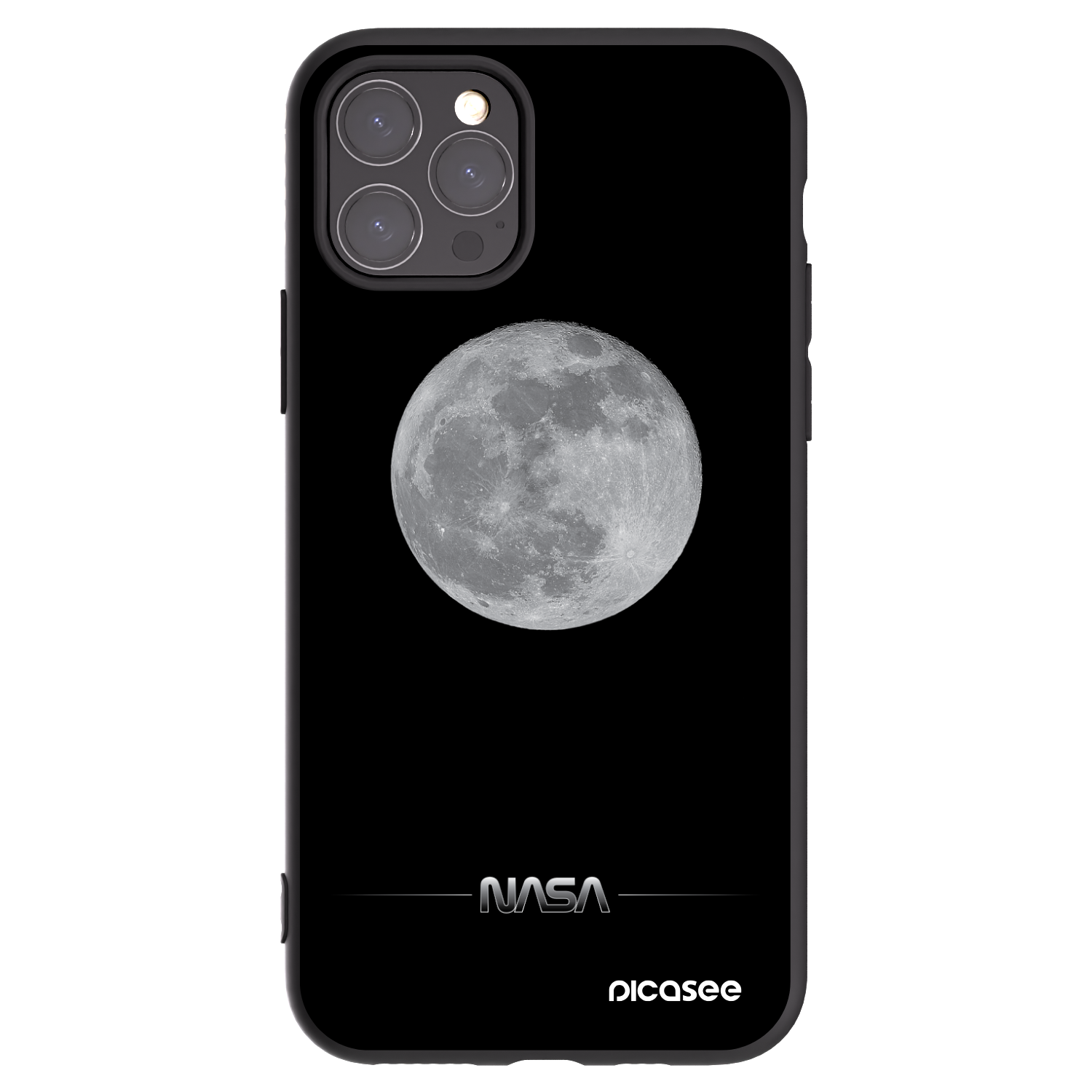 Picasee silikonový černý obal pro Apple iPhone 11 Pro - Moon Minimal