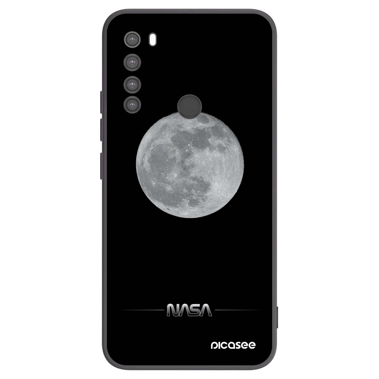 Picasee silikonový černý obal pro Xiaomi Redmi Note 8 - Moon Minimal
