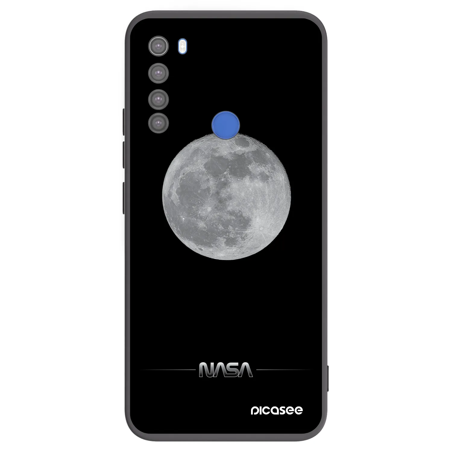 Picasee silikonový černý obal pro Xiaomi Redmi Note 8T - Moon Minimal