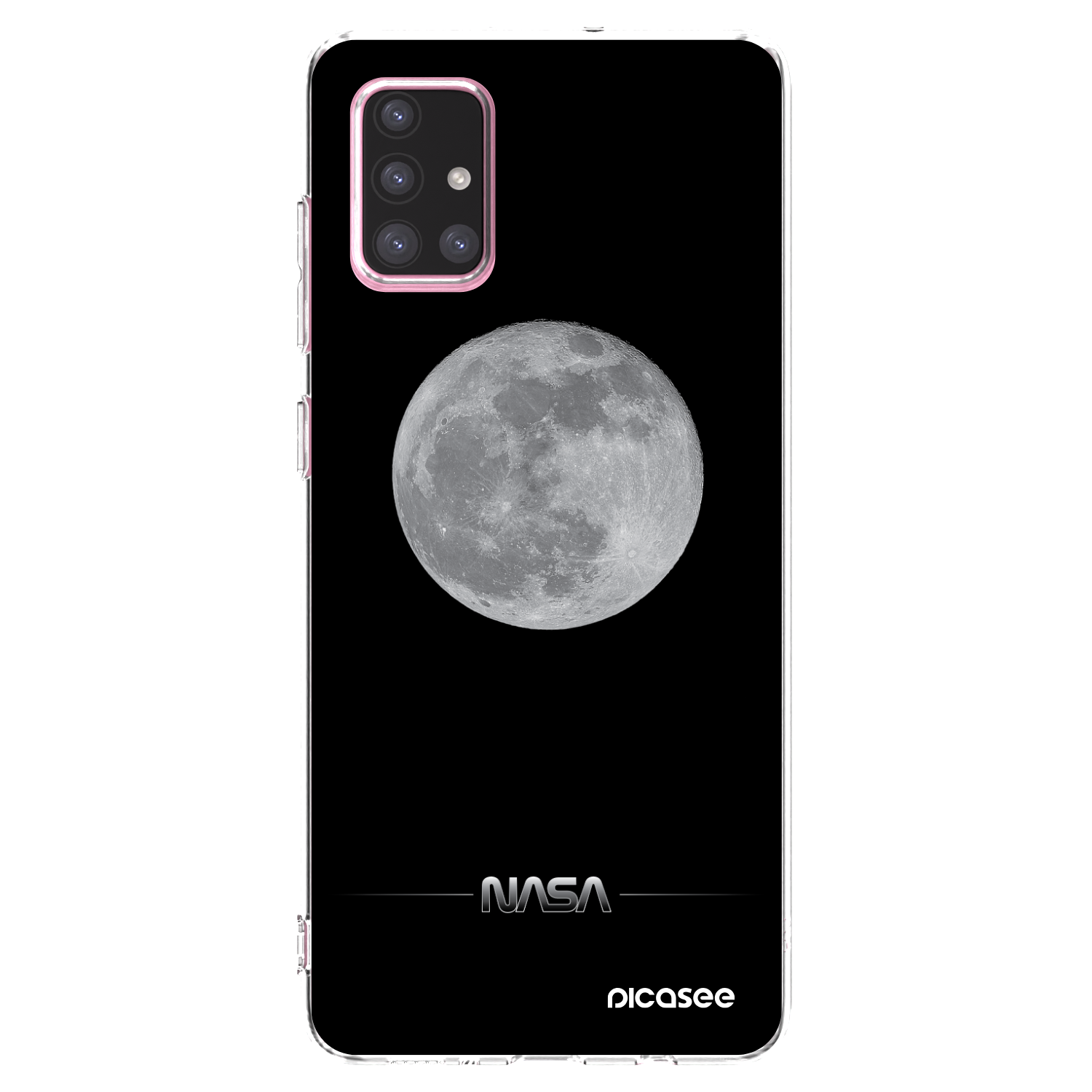 Picasee silikonový průhledný obal pro Samsung Galaxy A71 A715F - Moon Minimal