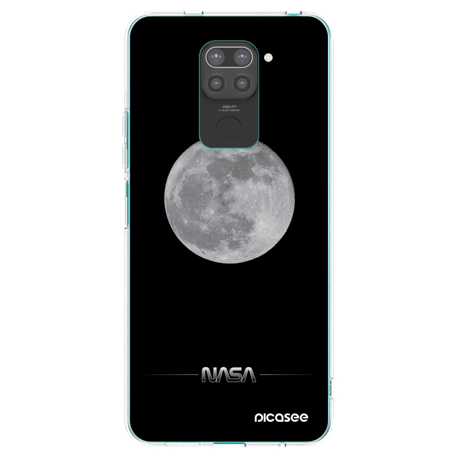 Picasee silikonový černý obal pro Xiaomi Redmi Note 9 - Moon Minimal