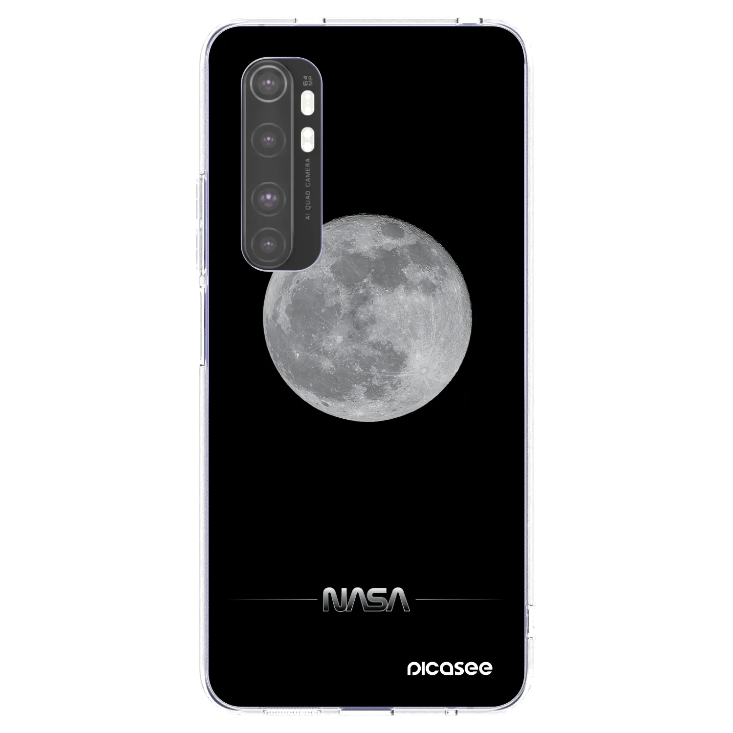 Picasee silikonový průhledný obal pro Xiaomi Mi Note 10 Lite - Moon Minimal