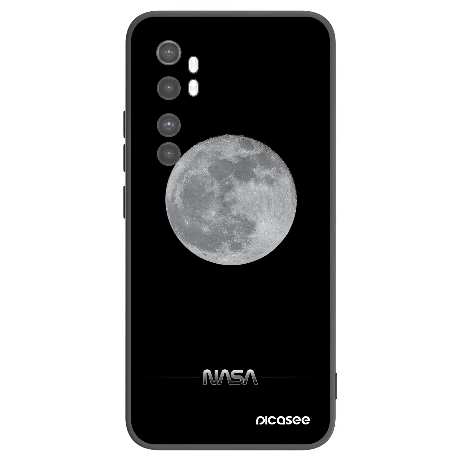 Picasee silikonový černý obal pro Xiaomi Mi Note 10 Lite - Moon Minimal