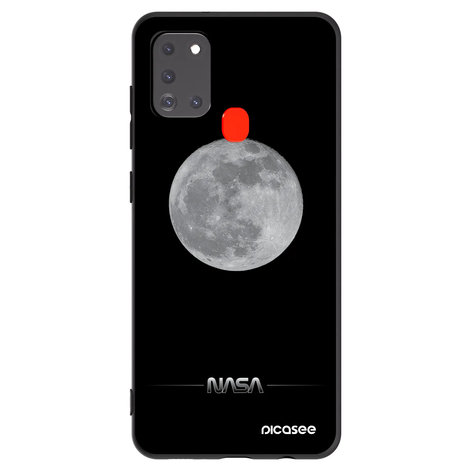 Picasee silikonový černý obal pro Samsung Galaxy A21s - Moon Minimal