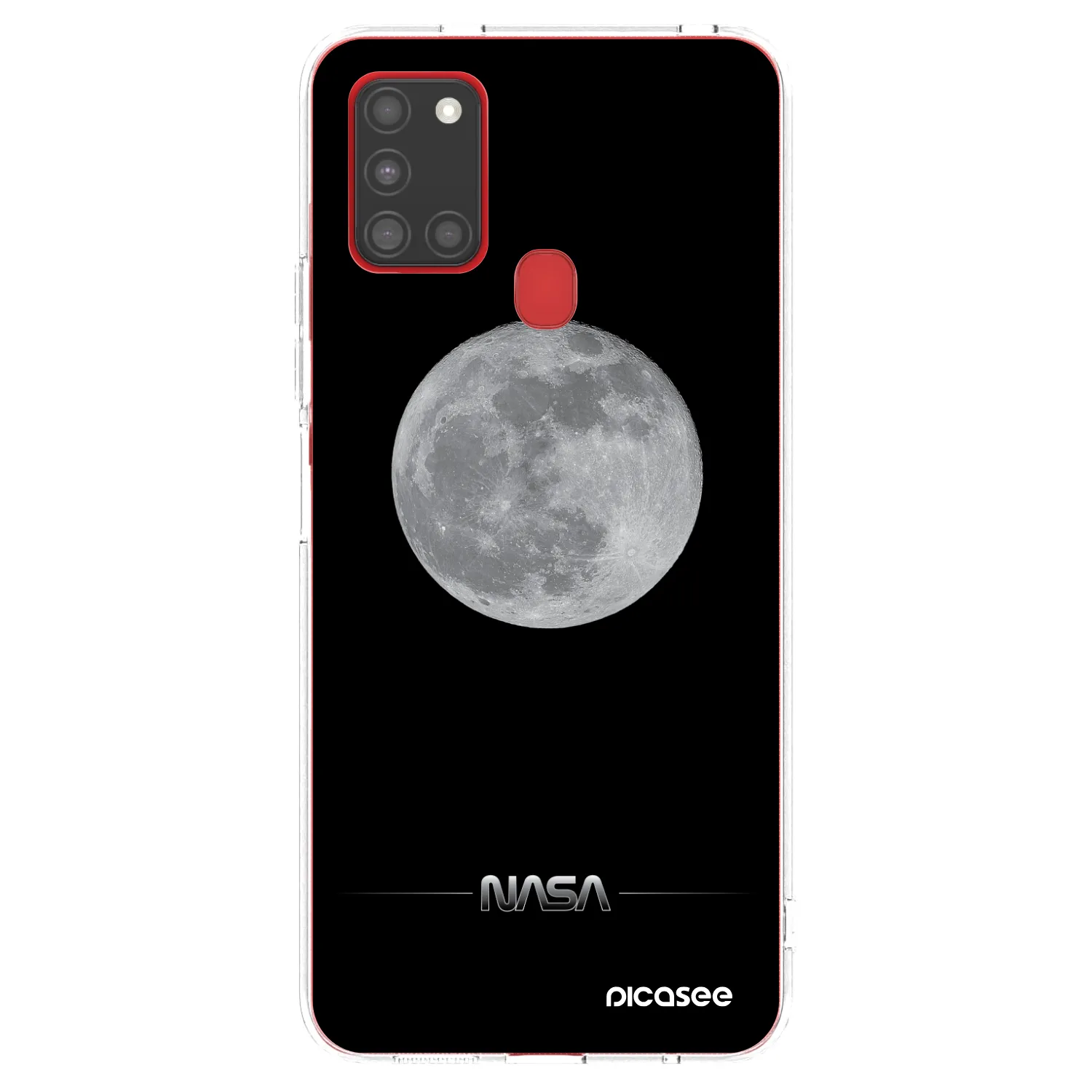 Picasee silikonový průhledný obal pro Samsung Galaxy A21s - Moon Minimal