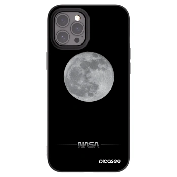 Picasee silikonový černý obal pro Apple iPhone 12 Pro Max - Moon Minimal