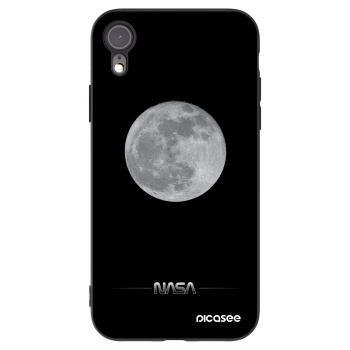 Picasee silikonový černý obal pro Apple iPhone XR - Moon Minimal
