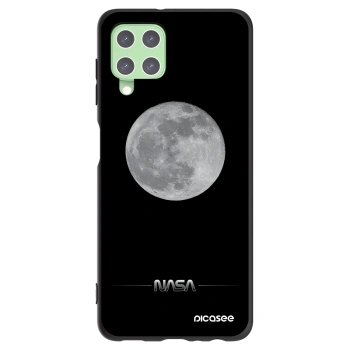 Picasee silikonový černý obal pro Samsung Galaxy A22 A225F 4G - Moon Minimal