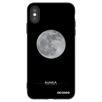 Picasee silikonový černý obal pro Apple iPhone XS Max - Moon Minimal
