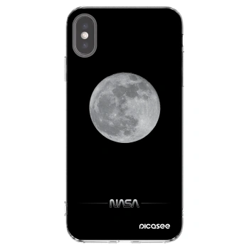 Picasee silikonový průhledný obal pro Apple iPhone XS Max - Moon Minimal