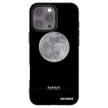 Picasee silikonový černý obal pro Apple iPhone 16 Pro Max - Moon Minimal