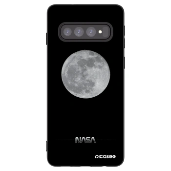 Picasee silikonový černý obal pro Samsung Galaxy S10 G973 - Moon Minimal