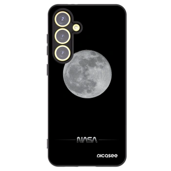 Picasee silikonový černý obal pro Samsung Galaxy S24 FE S721B - Moon Minimal