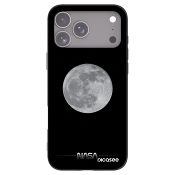 Picasee silikonový černý obal pro Apple iPhone 17 Pro Max - Moon Minimal