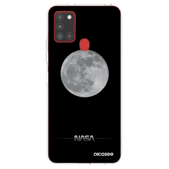 Picasee silikonový průhledný obal pro Samsung Galaxy A21s - Moon Minimal