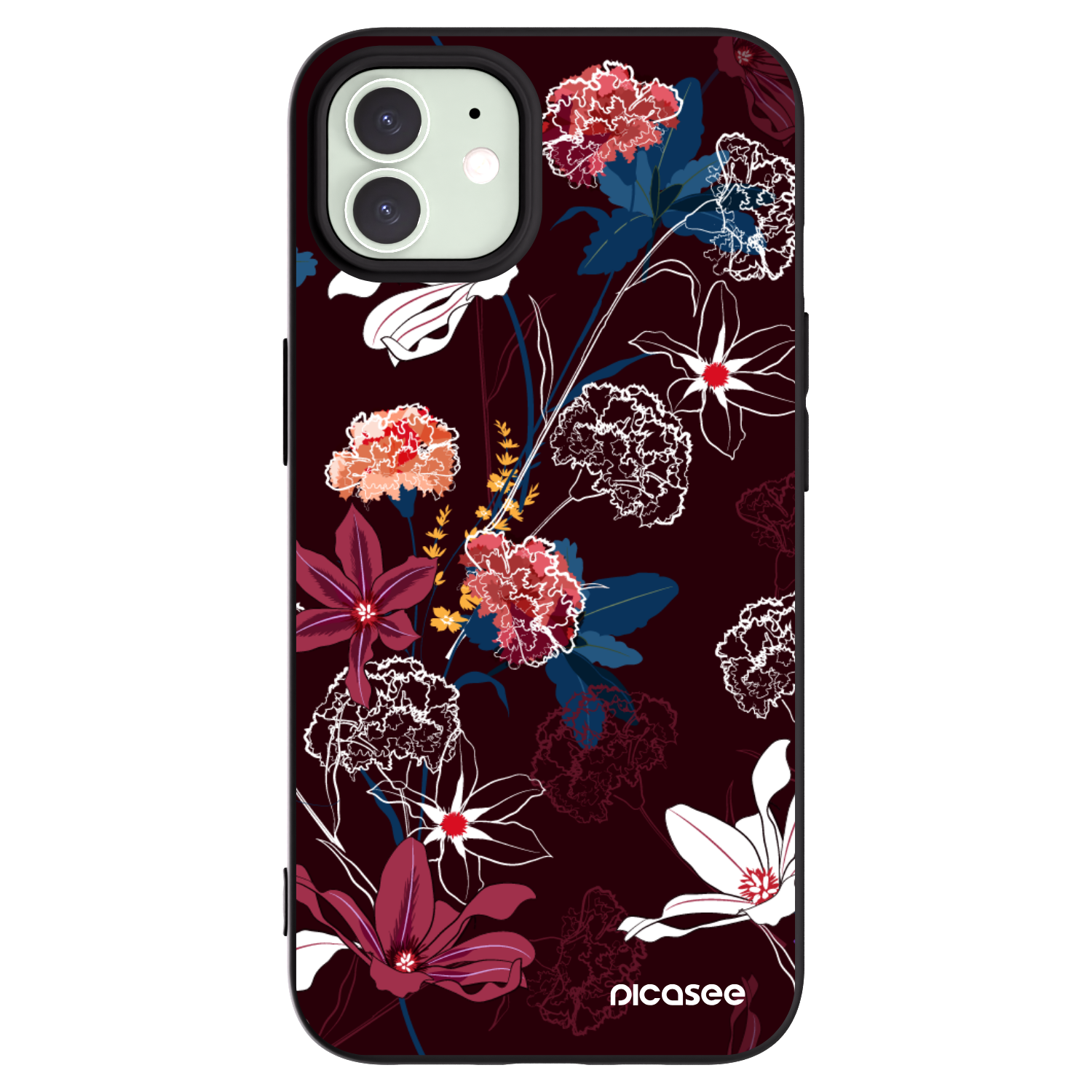 Picasee silikonový černý obal pro Apple iPhone 12 Pro - Dark Meadow