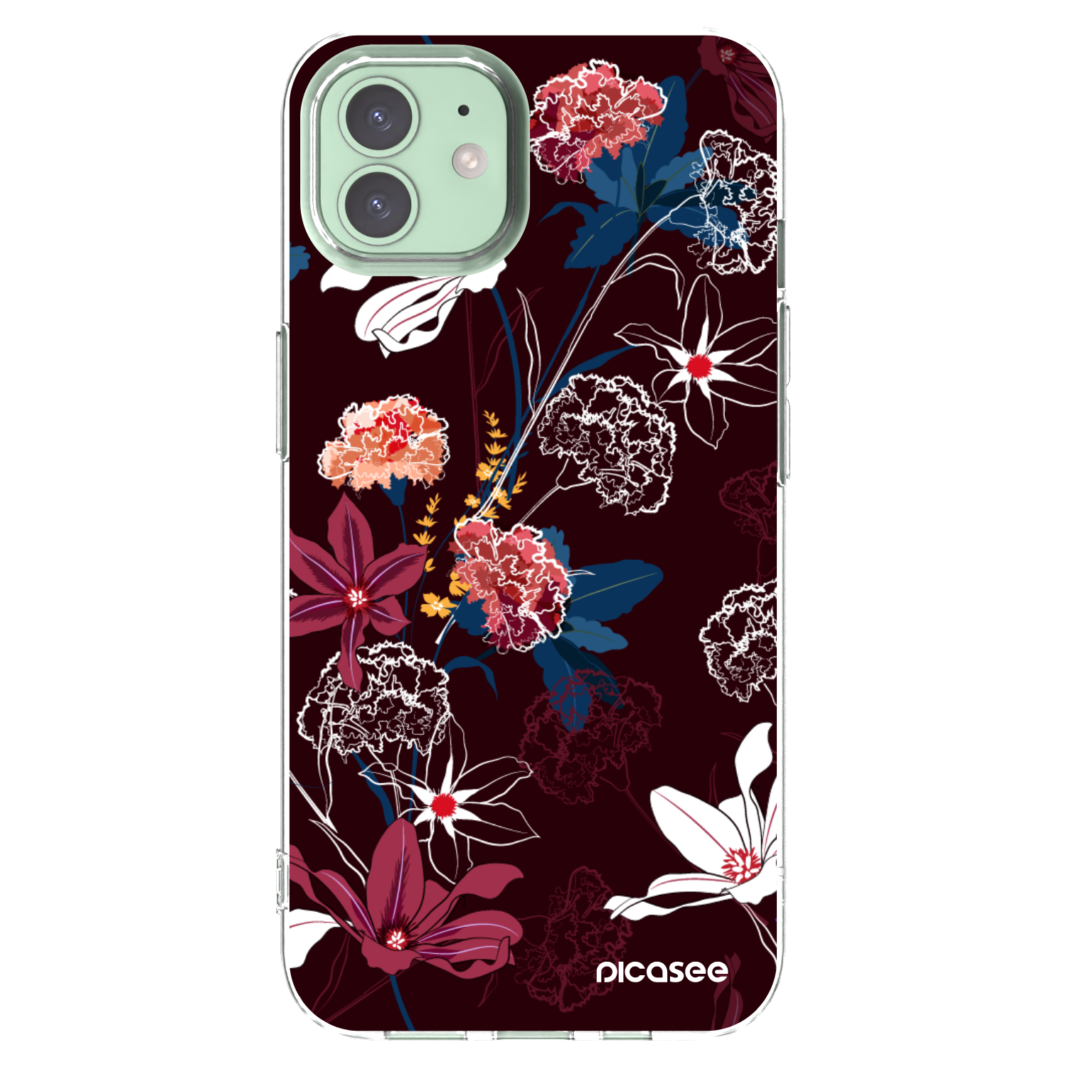 Picasee silikonový průhledný obal pro Apple iPhone 12 Pro - Dark Meadow