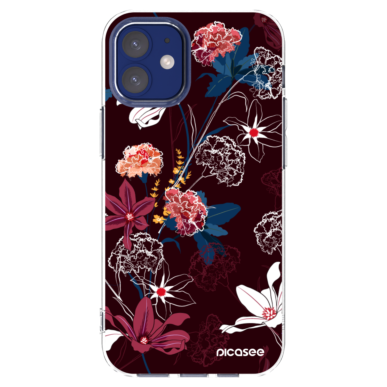 Picasee silikonový průhledný obal pro Apple iPhone 12 mini - Dark Meadow