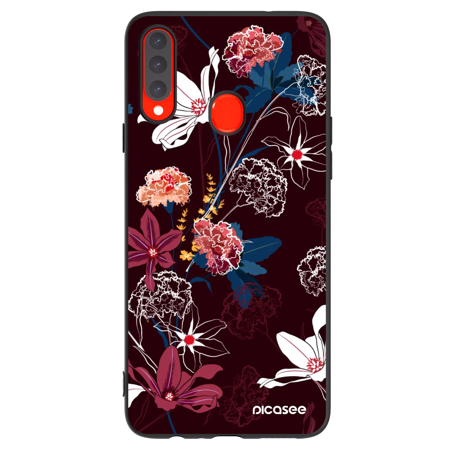 Picasee silikonový černý obal pro Samsung Galaxy A20s - Dark Meadow