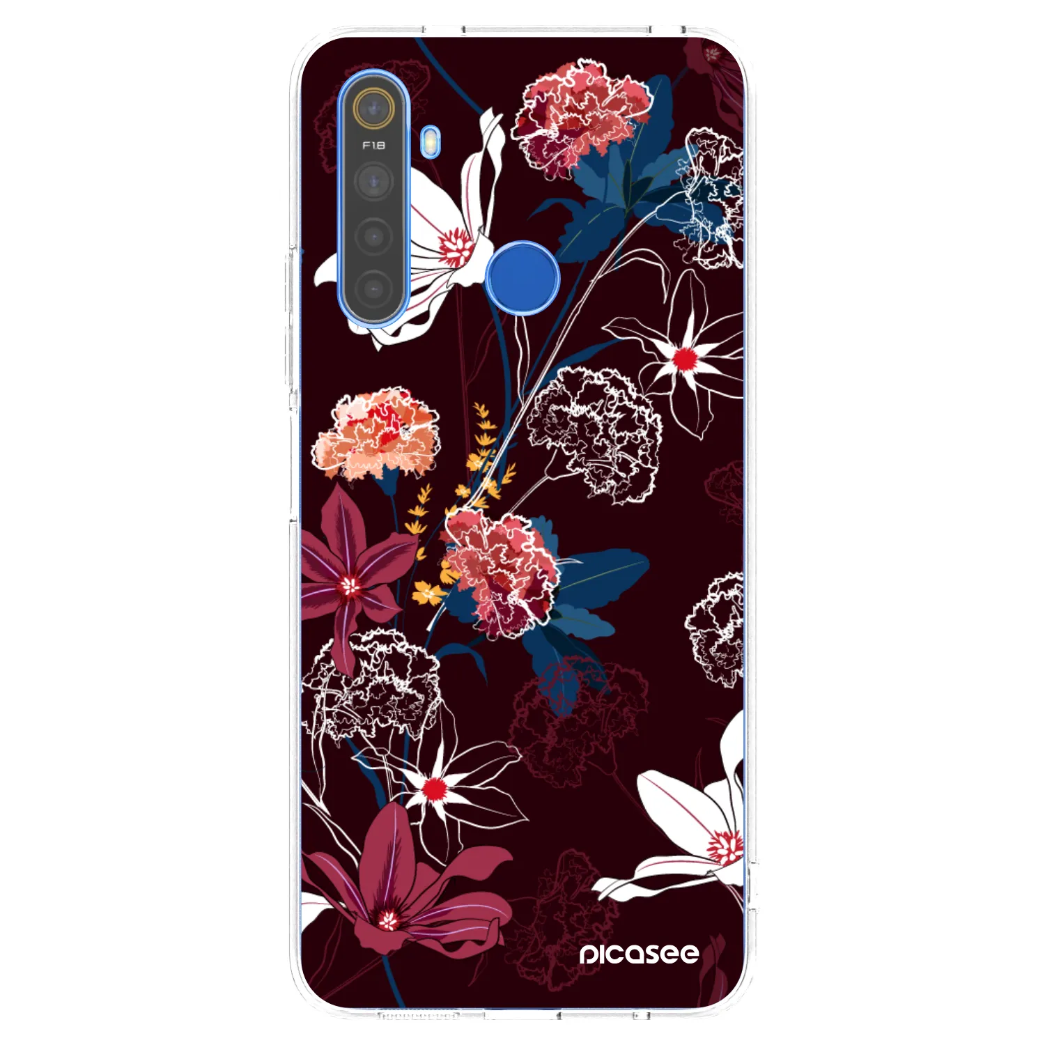 Picasee silikonový průhledný obal pro Realme 5 - Dark Meadow