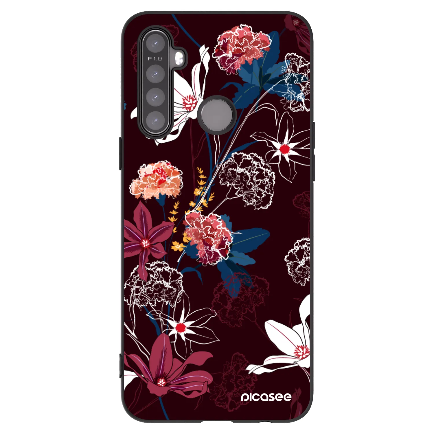 Picasee silikonový černý obal pro Realme 5 - Dark Meadow