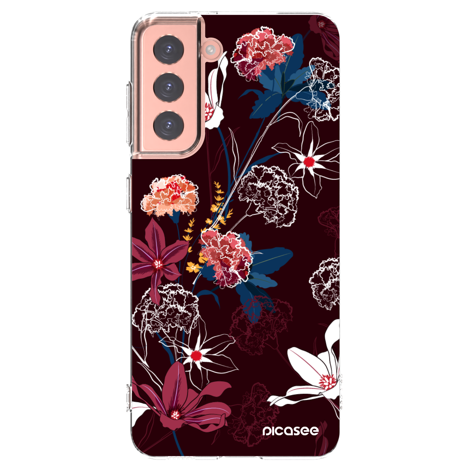 Picasee silikonový průhledný obal pro Samsung Galaxy S21 5G G991B - Dark Meadow