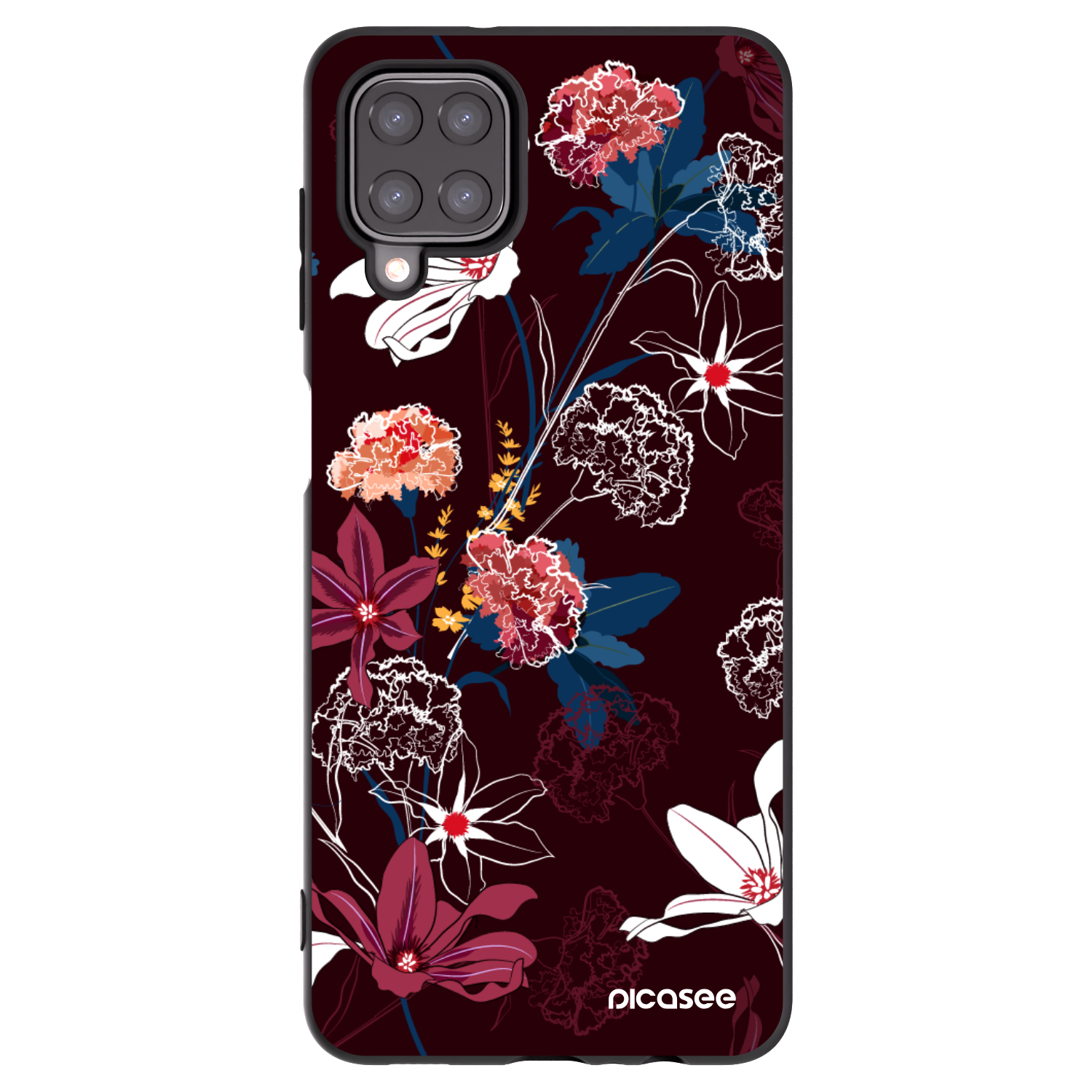 Picasee silikonový černý obal pro Samsung Galaxy A12 A125F - Dark Meadow