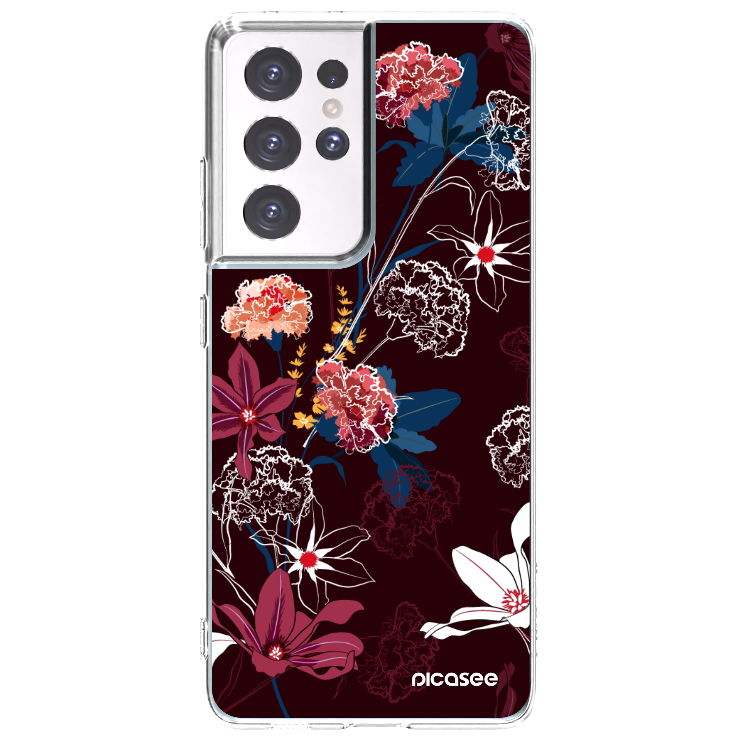 Picasee silikonový průhledný obal pro Samsung Galaxy S21 Ultra 5G G998B - Dark Meadow